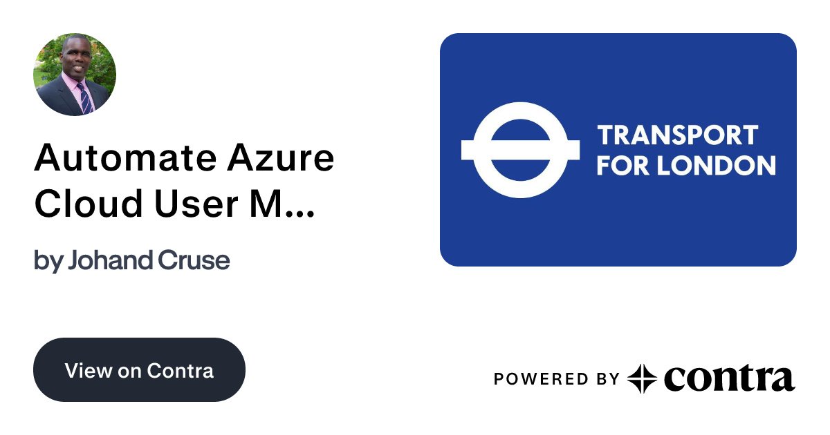 Automate Azure Cloud User Management by Johand Cruse