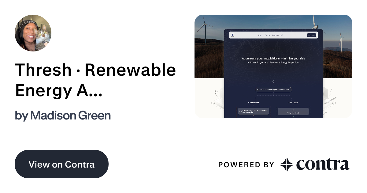 Thresh · SaaS for Renewable Energy Acquisitions — Framer Dev by Madison