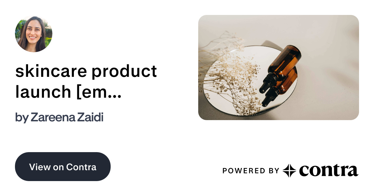 skincare product launch [email, product description & more!] by Zareena ...