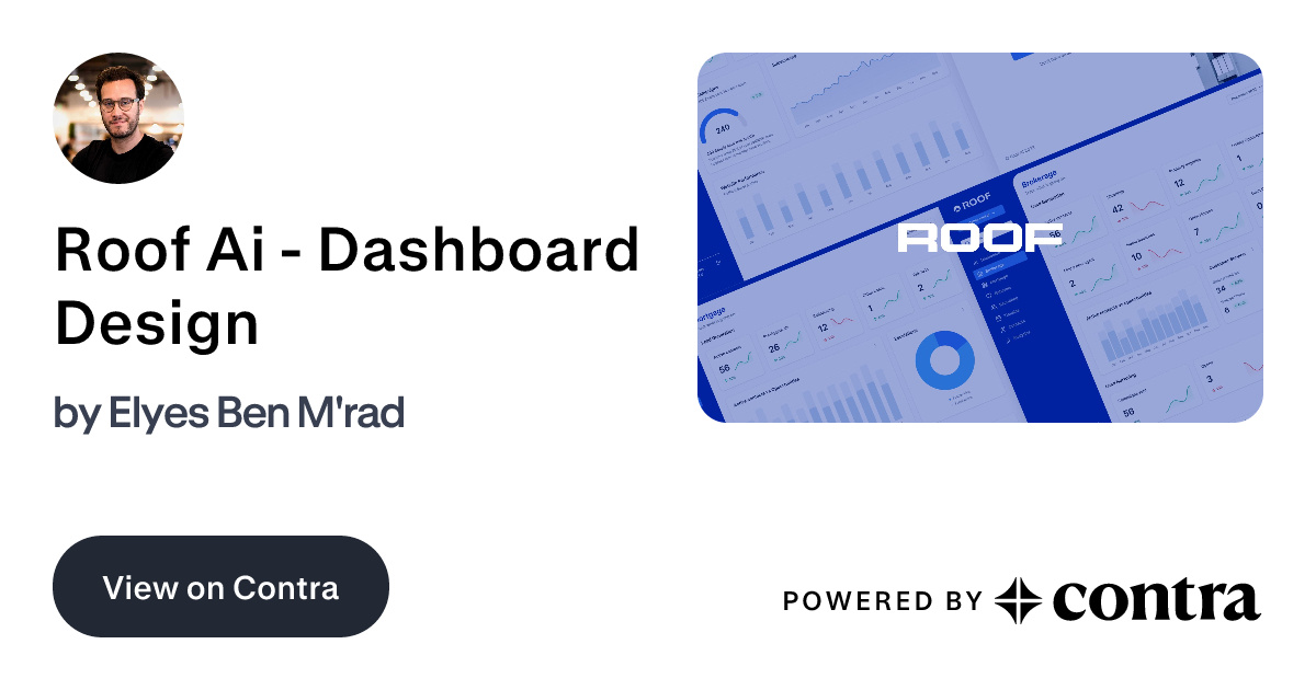 Roof Ai - Dashboard Design by Elyes Ben M'rad