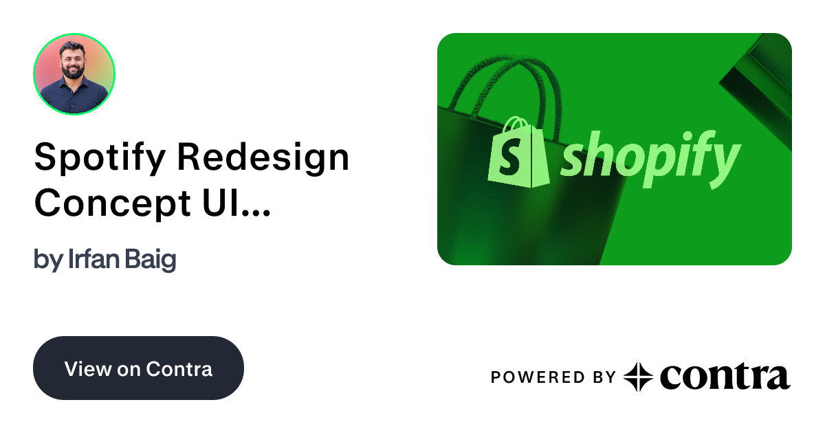 Spotify Redesign Concept UI UX Case Study :: Behance by Irfan Baig