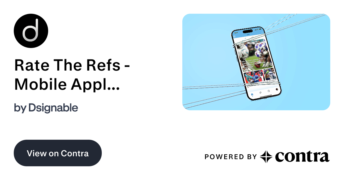 Rate The Refs - Mobile Application Design & Development by Dsignable