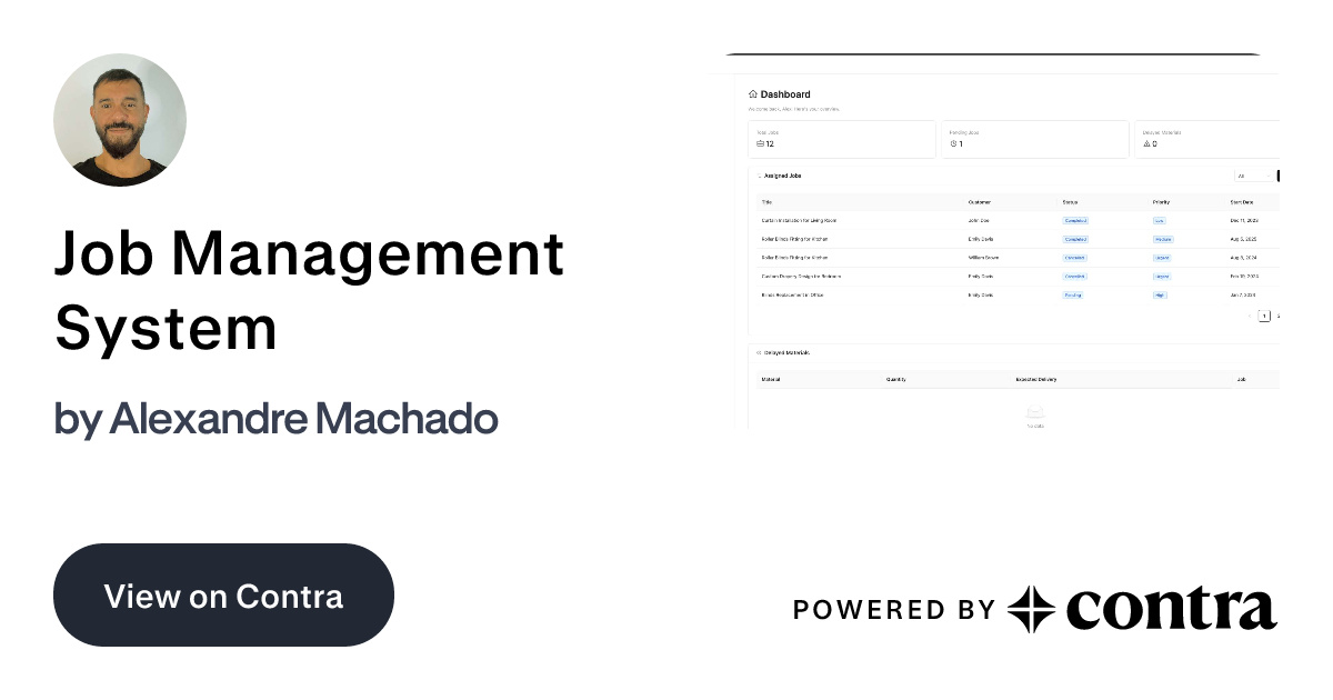 Job Management System by Alexandre Machado