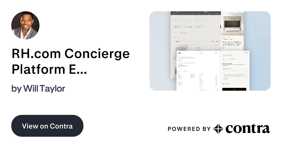 RH.com Concierge Platform Experience (UX, UI, Design Systems) by Will ...