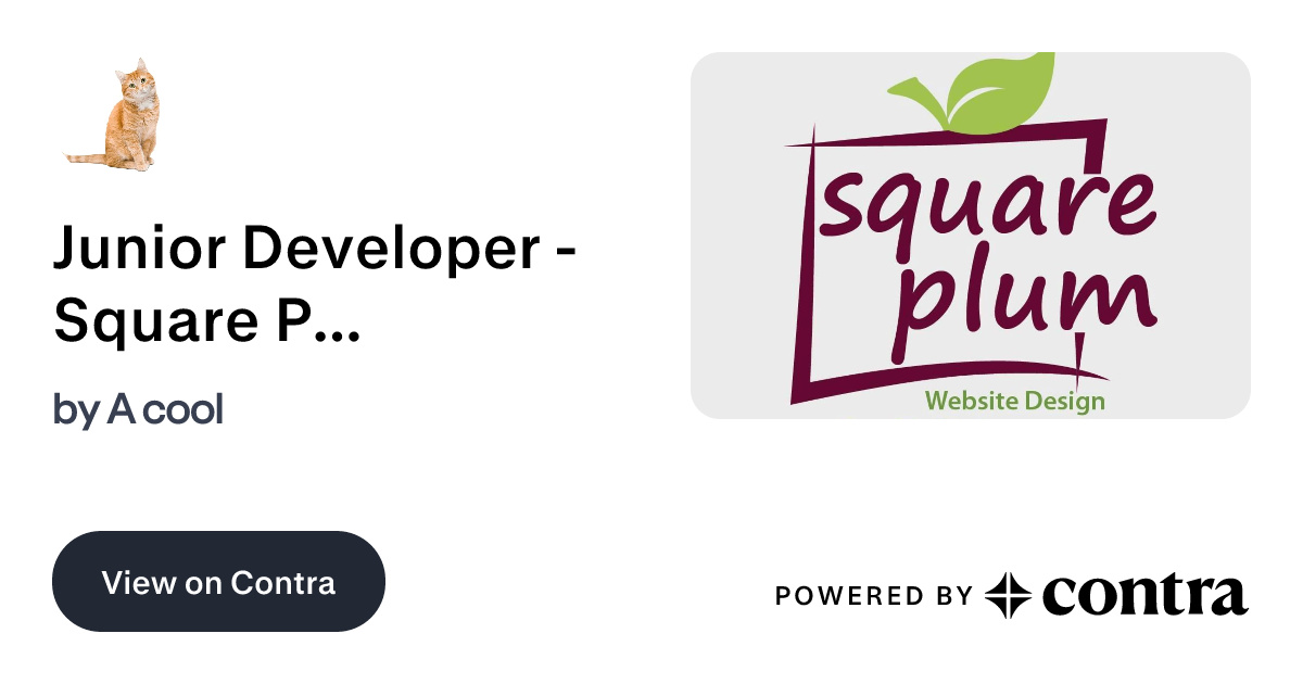Junior Developer - Square Plum Design by Aiden van der Berg