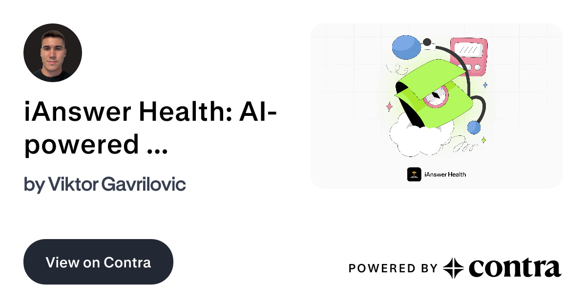iAnswer Health: AI-powered chatbot for doctors by Viktor Gavrilovic