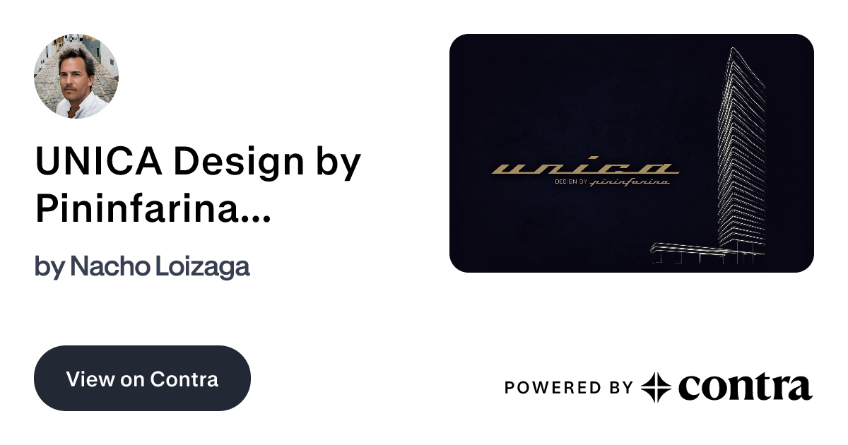 UNICA Design by Pininfarina | Website by Nacho Loizaga