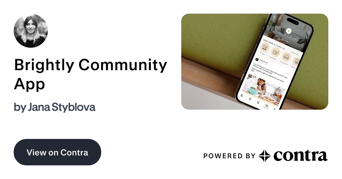Brightly Community App by Jana Styblova