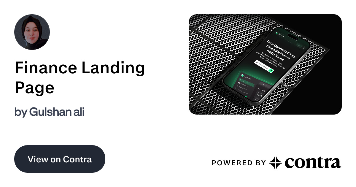 Finance Landing Page by Gulshan ali