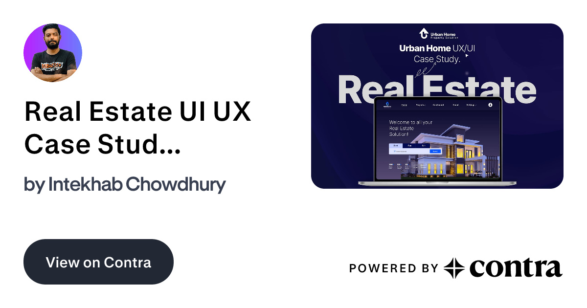 Real Estate UI UX Case Study Design :: Behance by Intekhab Chowdhury