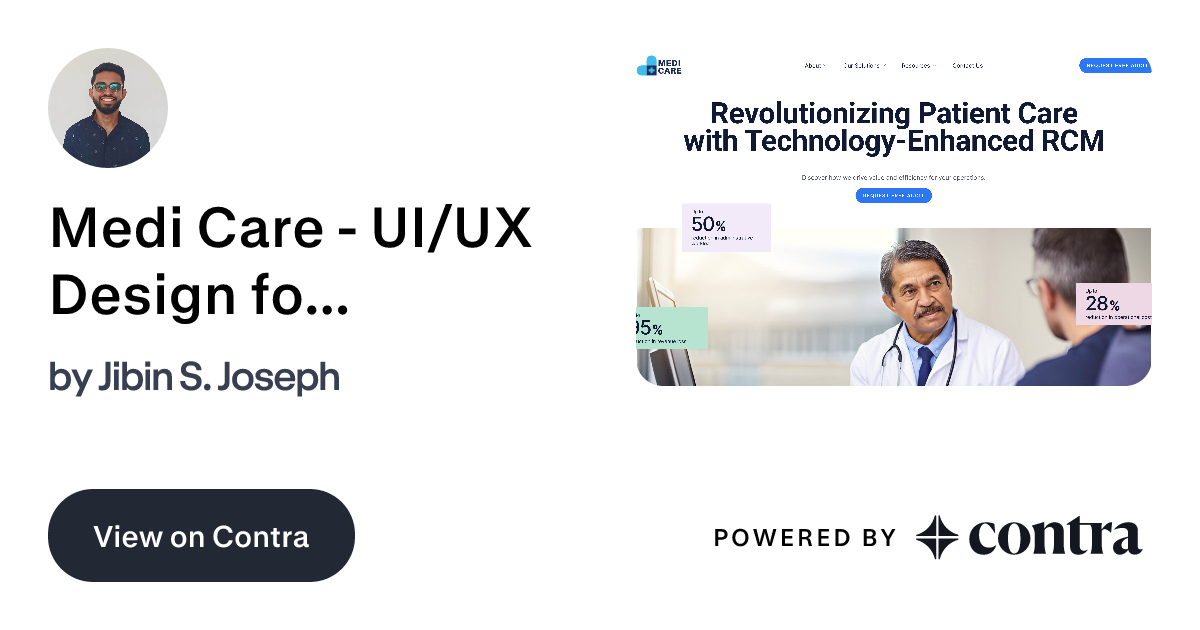 Medi Care - UI/UX Design for a Health Startup (Client Work) by Jibin S ...