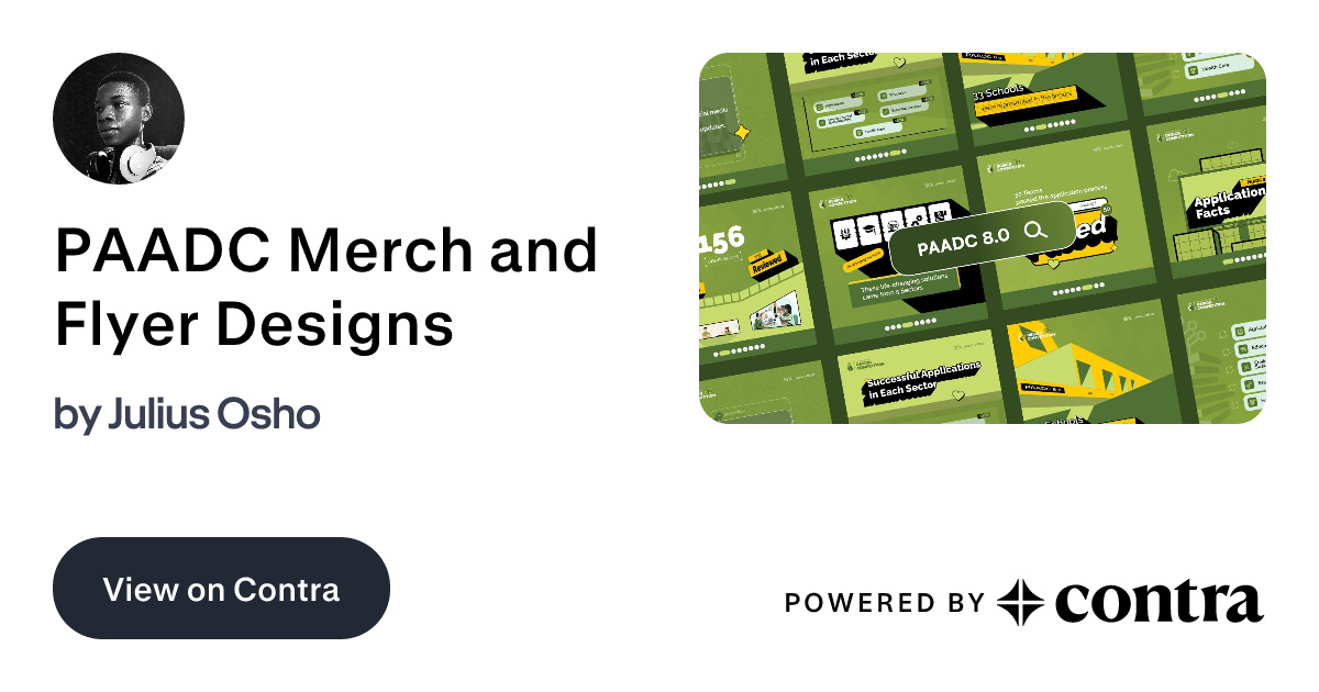PAADC Merch and Flyer Designs by Julius Osho