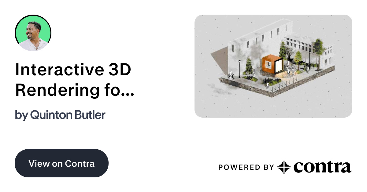 Interactive 3D Rendering for Website Homepage by Quinton Butler