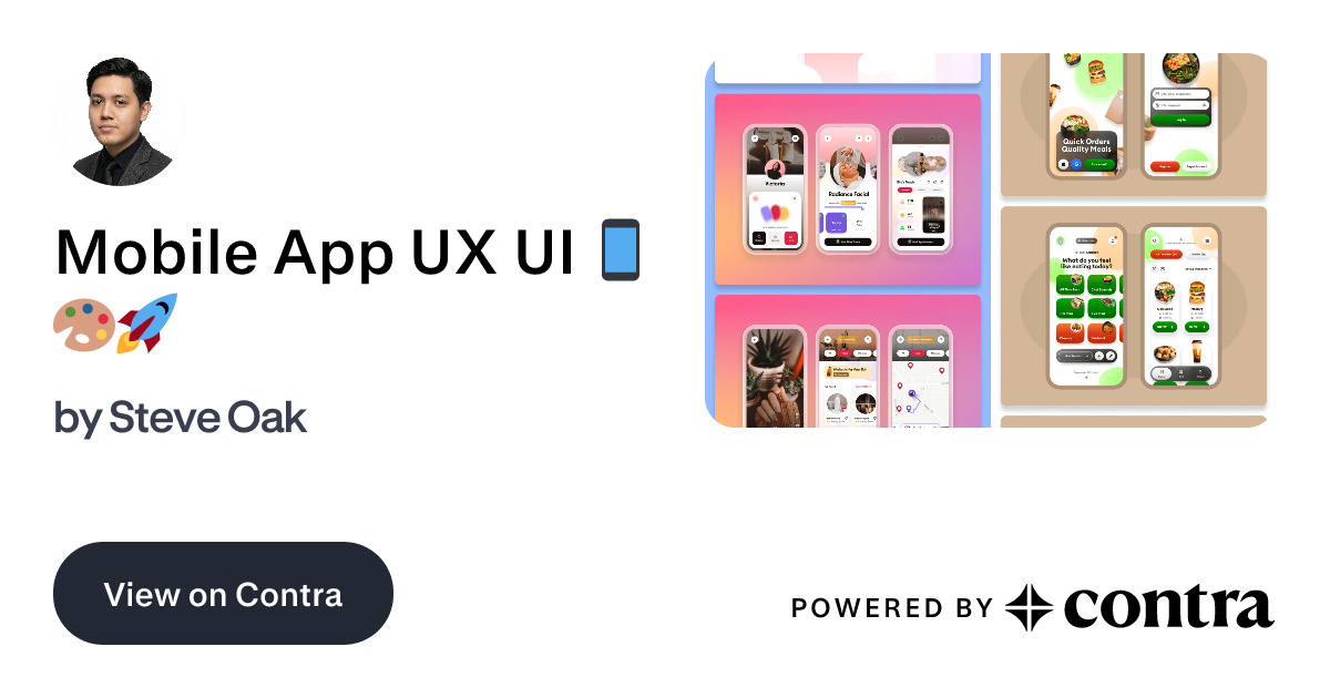 Mobile App UX UI 📱🎨🚀 by Steve Oak