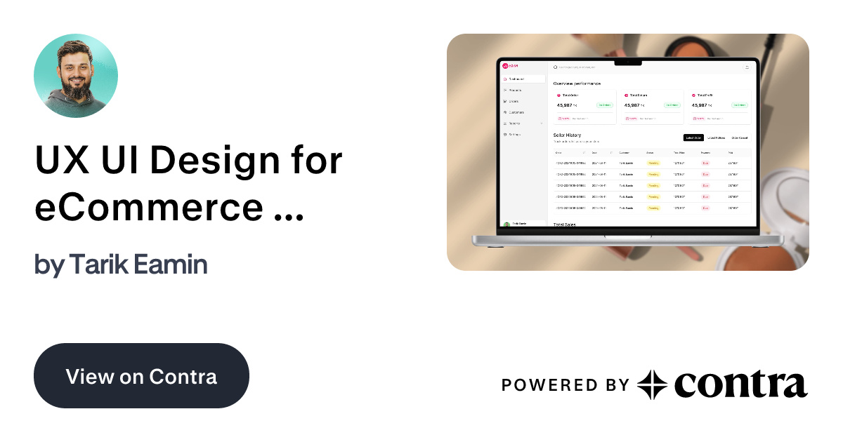 UX UI Design for eCommerce & Dropshipping Platform by Tarik Eamin