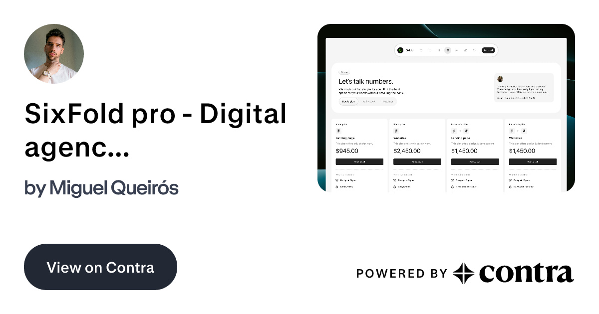 SixFold pro - Digital agency & services website. by Miguel Queirós