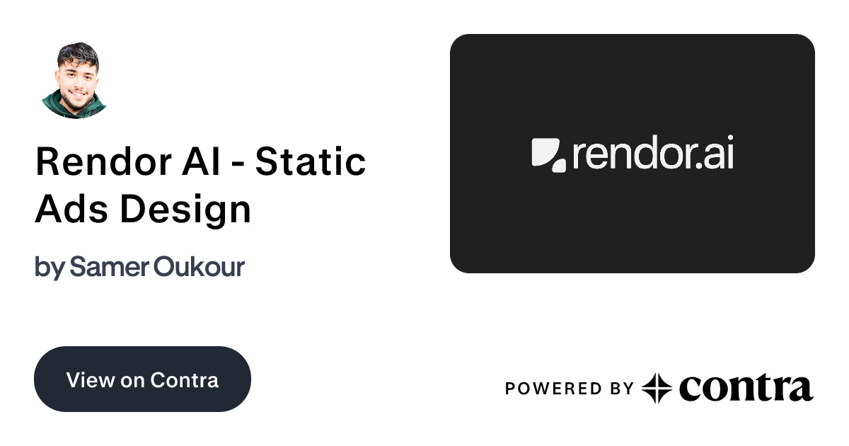 Rendor AI - Static Ads Design by Samer Oukour