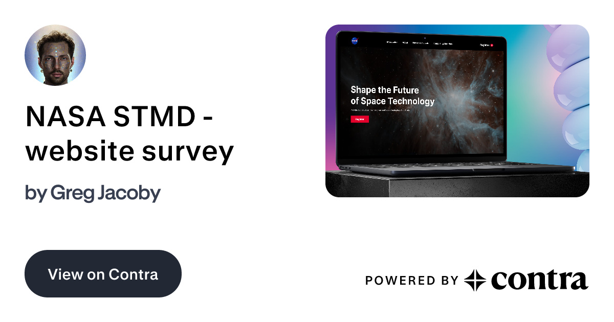 NASA STMD - website survey by Greg Jacoby