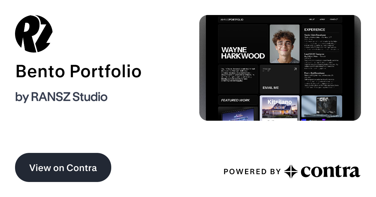 Bento Portfolio by Framer Xplore
