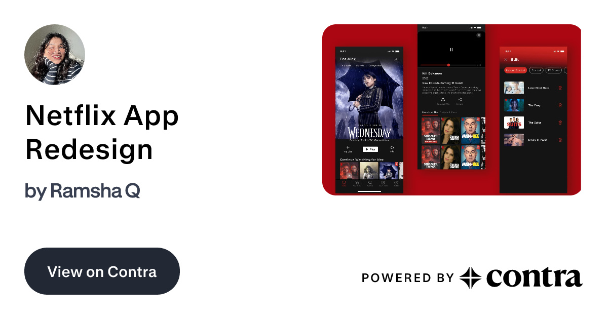 Netflix App Redesign by Ramsha Q