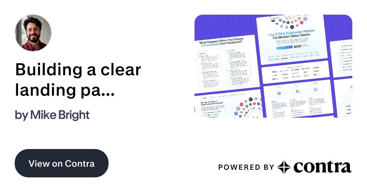 Building a clear landing page for a complex SaaS agency by Mike Bright