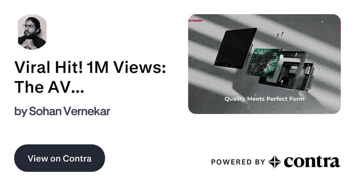 Viral Hit! 1M Views: The AV Receiver Animation You Can't Miss by Sohan ...
