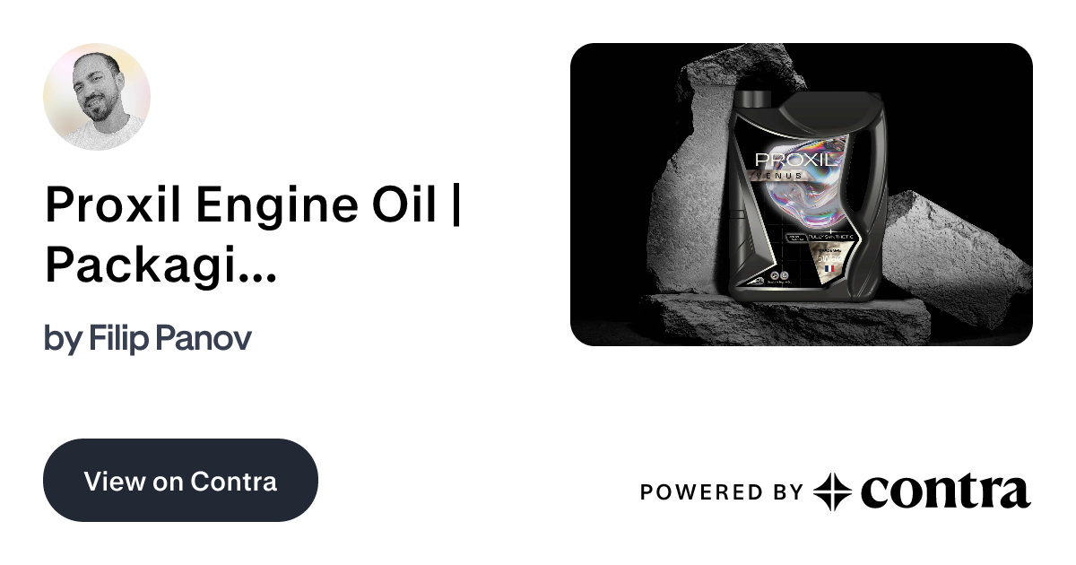 Proxil Engine Oil | Packaging Design by Filip Panov