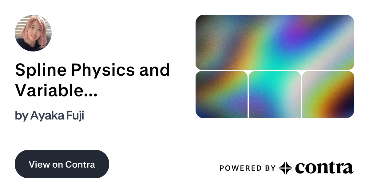 Spline Physics and Variables Scene for a Cubic Game by Ayaka Fuji