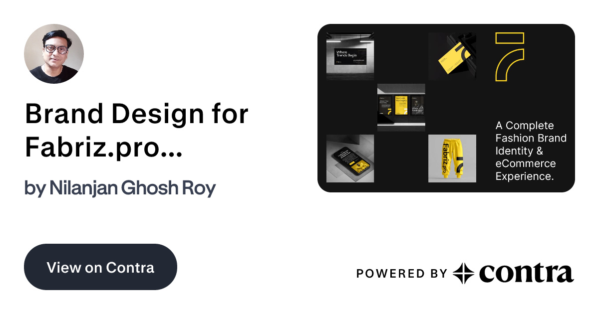 Brand Design for Fabriz.pro eCommerce Experience. by Nilanjan Ghosh Roy