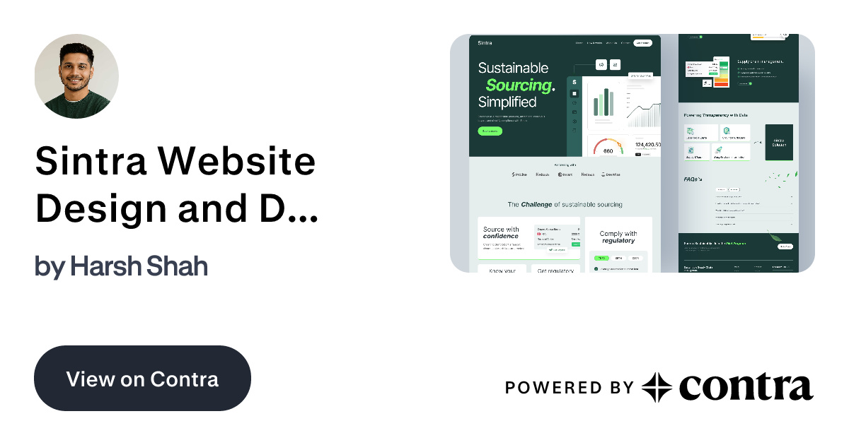 Sintra Website Design and Development by Harsh Shah