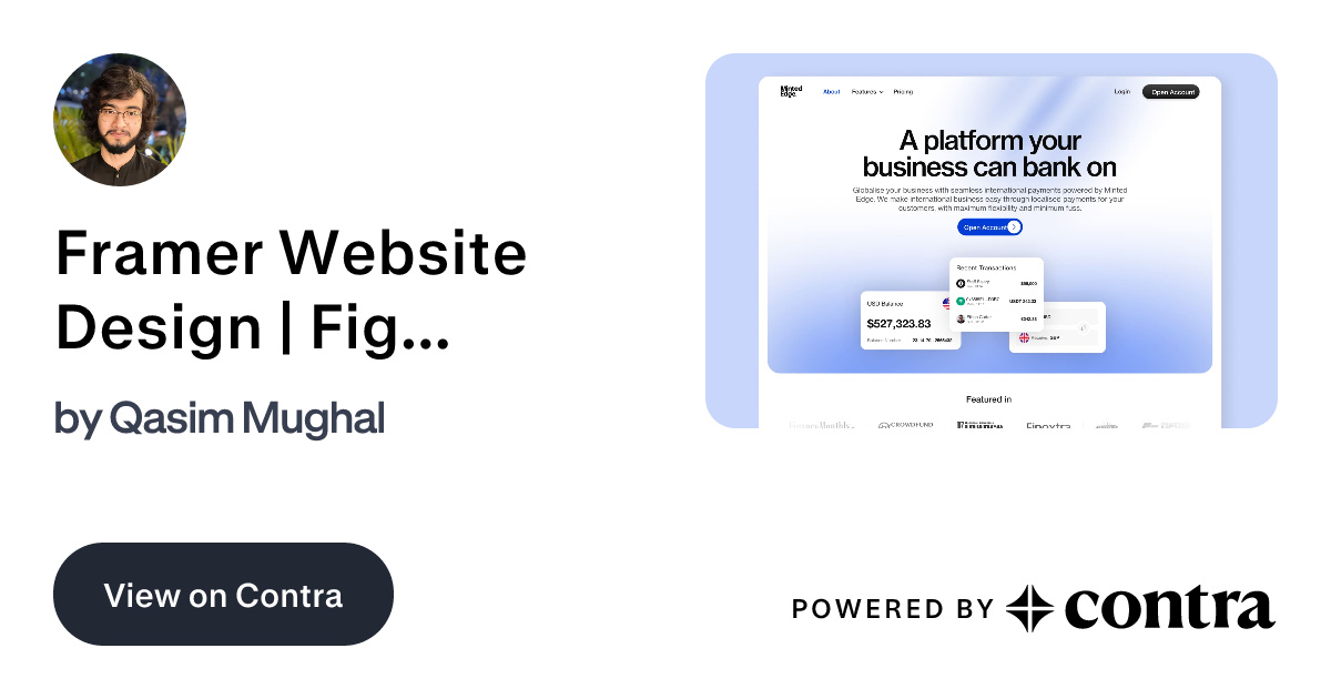 Framer Website Design | Figma to Framer by Qasim Mughal