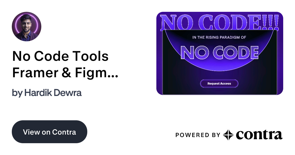 No Code Tools Framer & Figma Landing Page Design & Development by ...