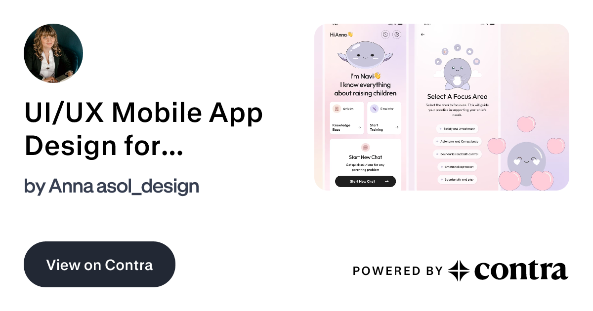 UI/UX Mobile App Design for a Gamified AI App | Parenting App by Anna ...