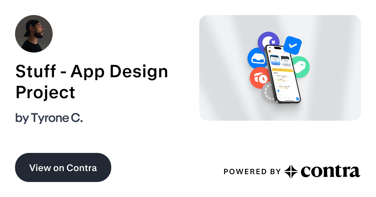 Stuff - App Design Project by Tyrone C.