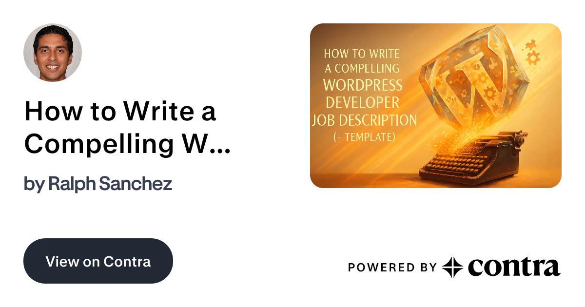 How to Write a Compelling WordPress Developer Job Description ...