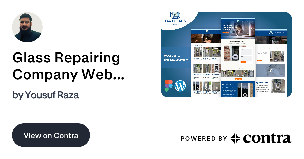 Glass Repairing Company Website UI/UX Design & CMS Development by ...