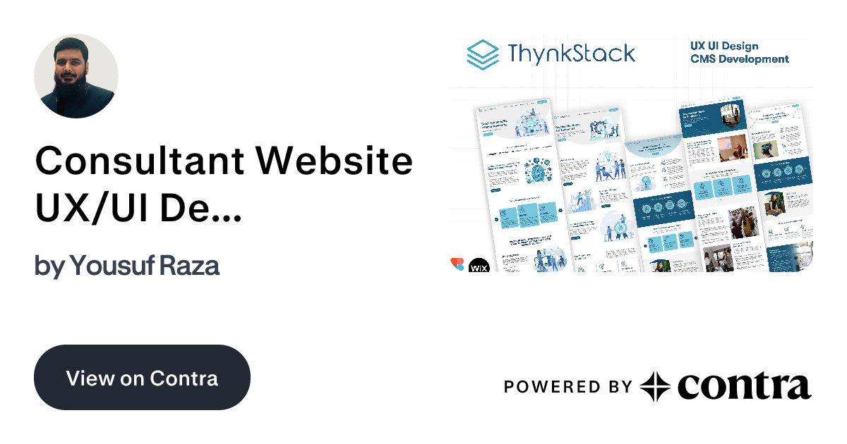 Consultant Website UX/UI Design & WIX CMS Development by Yousuf Raza