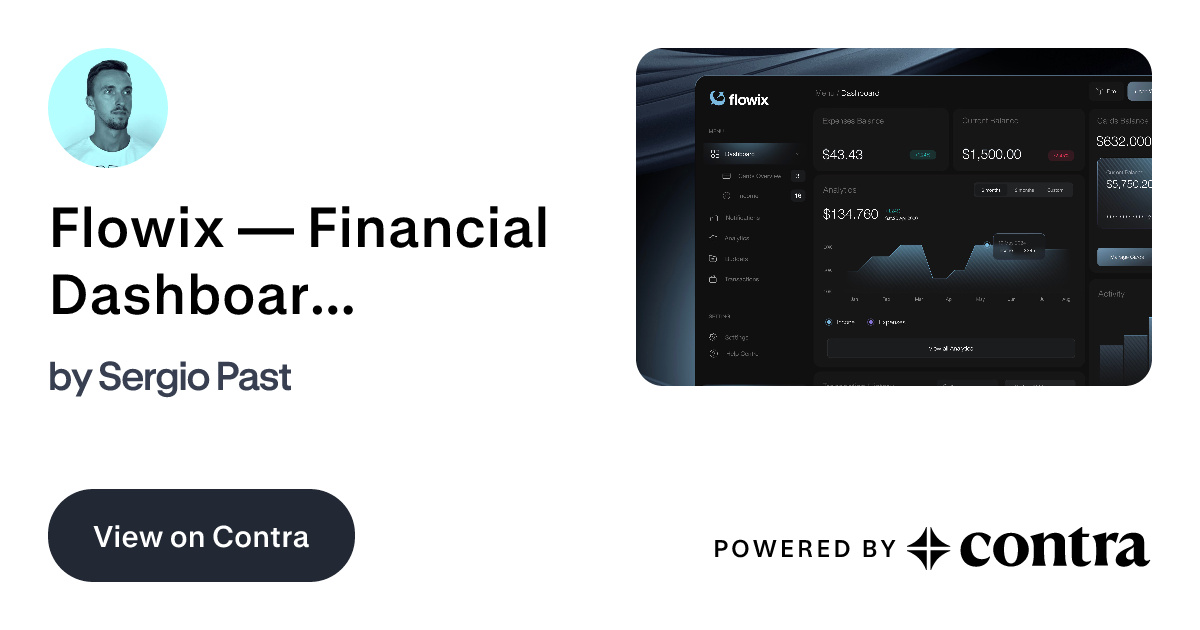 Flowix — Financial Dashboard Design by Sergio Past