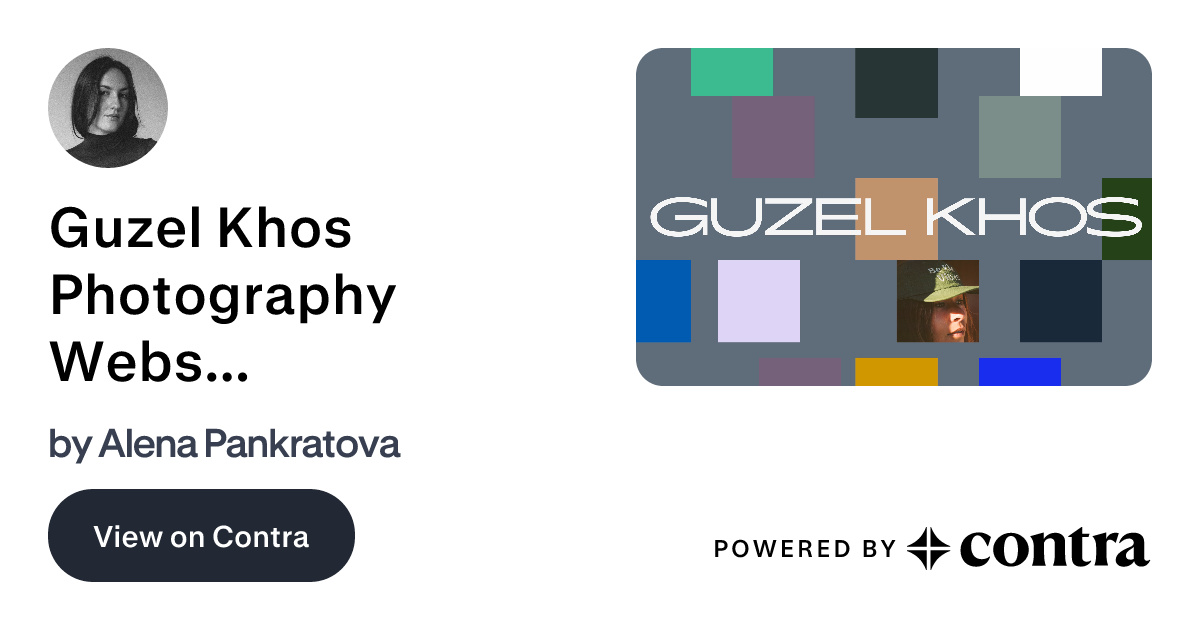 Guzel Khos Photography Website Design by Alena Pankratova