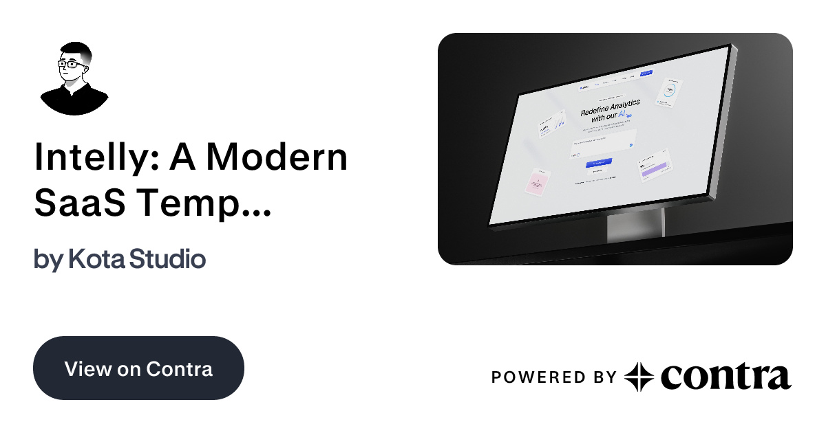Intelly: A Modern SaaS Template Built in Framer by Kota Studio