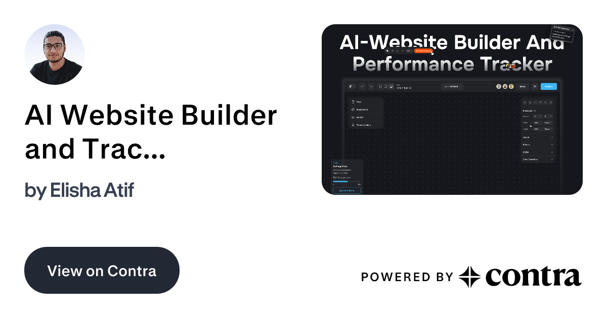 AI Website Builder and Tracker Web App - Case Study by Elisha Atif