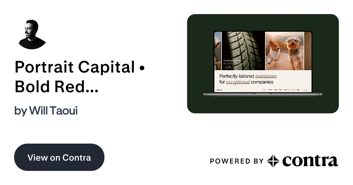 Portrait Capital • Bold Redesign & Webflow Build by Will Taoui