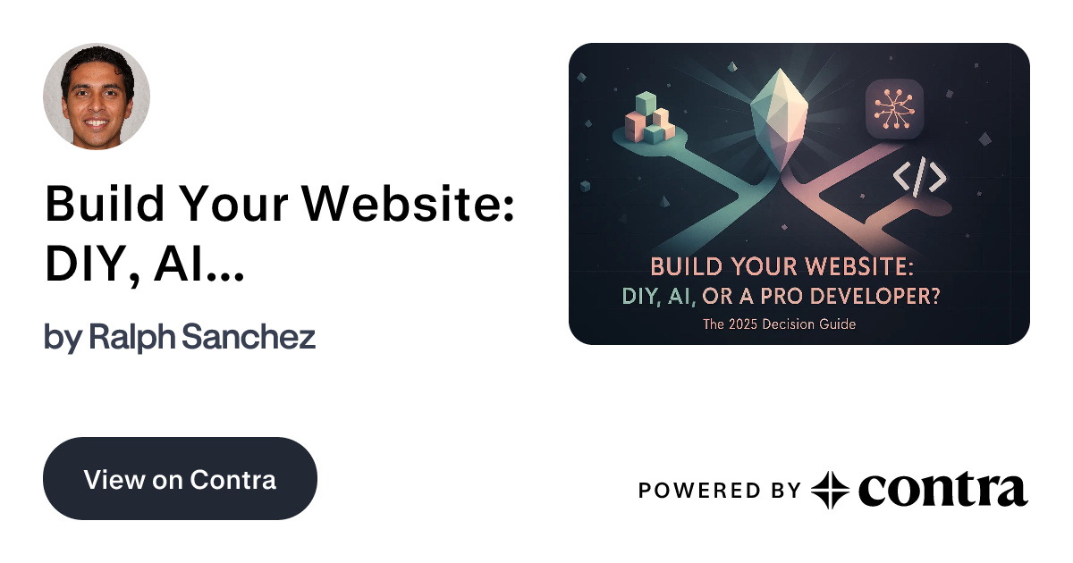 Build Your Website: DIY, AI, or a Pro Developer? The 2025 Decision ...