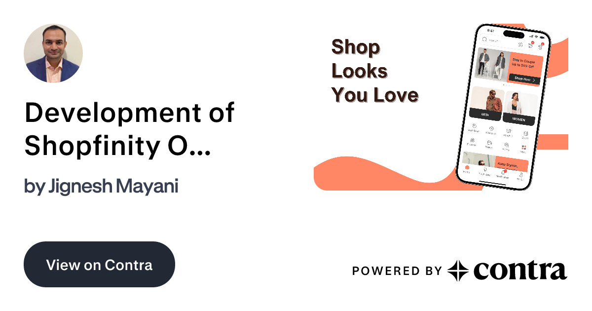Development of Shopfinity Online Shopping App by Jignesh Mayani