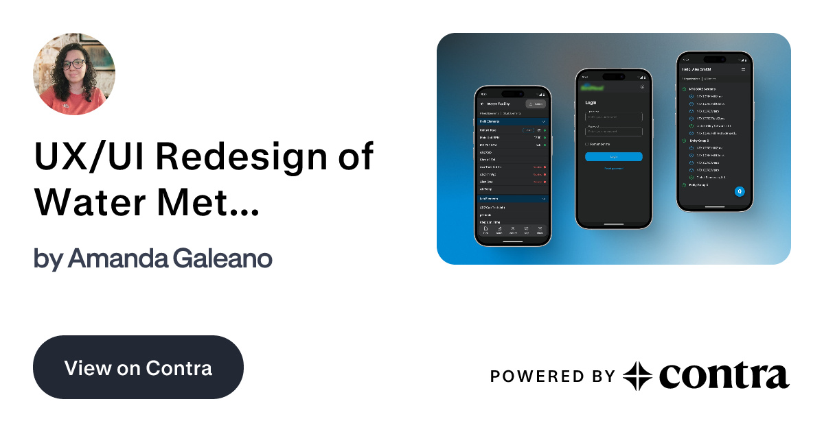 UX/UI Redesign of Water Meter Reading App by Amanda Galeano