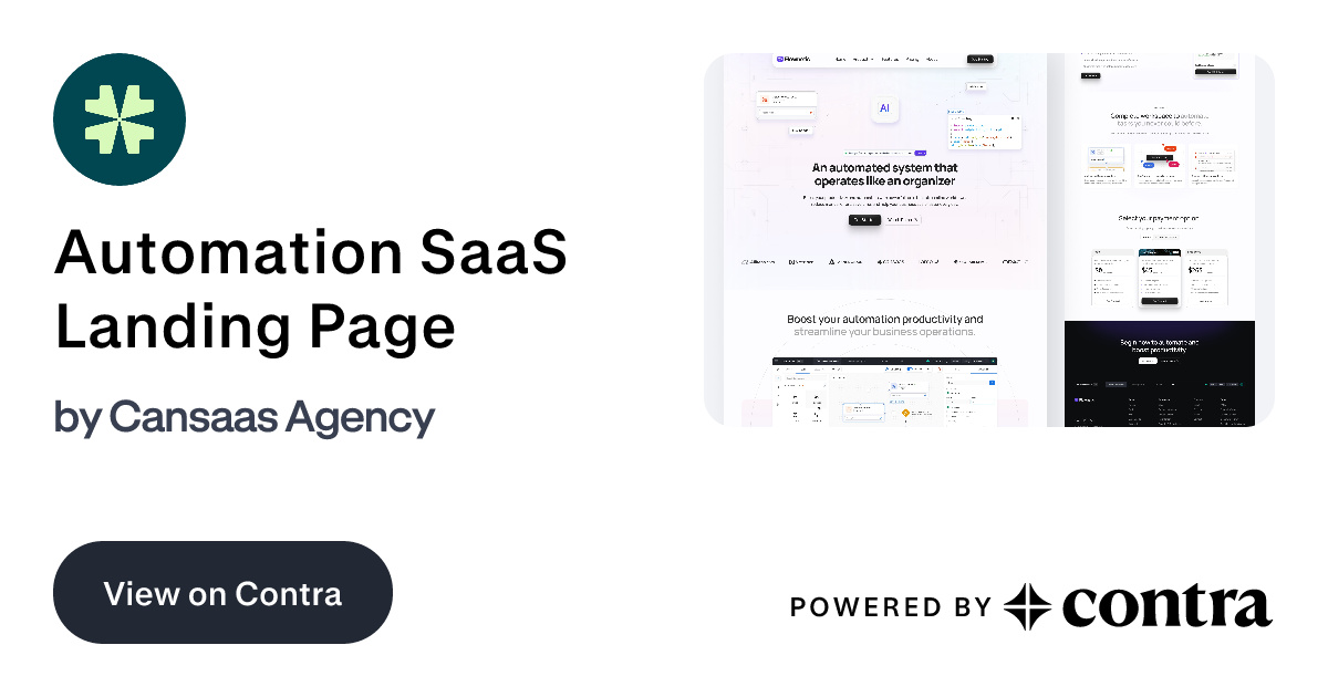 Automation SaaS Landing Page by Cansaas Agency