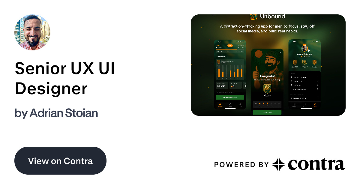Senior UX UI Designer by Adrian Stoian