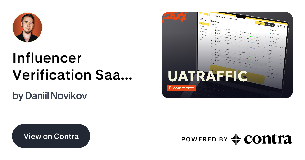 Influencer Verification SaaS Platform Development by Daniil Novikov