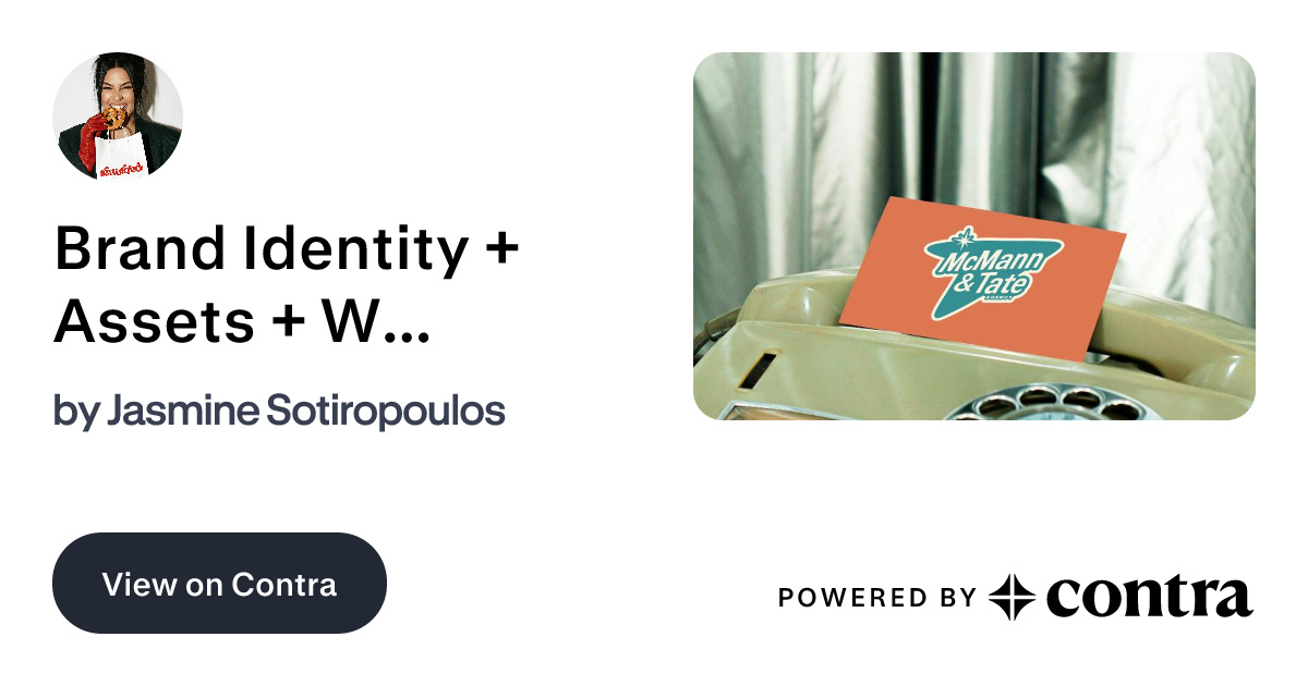 Brand Identity + Assets + Web Design by Jasmine Sotiropoulos