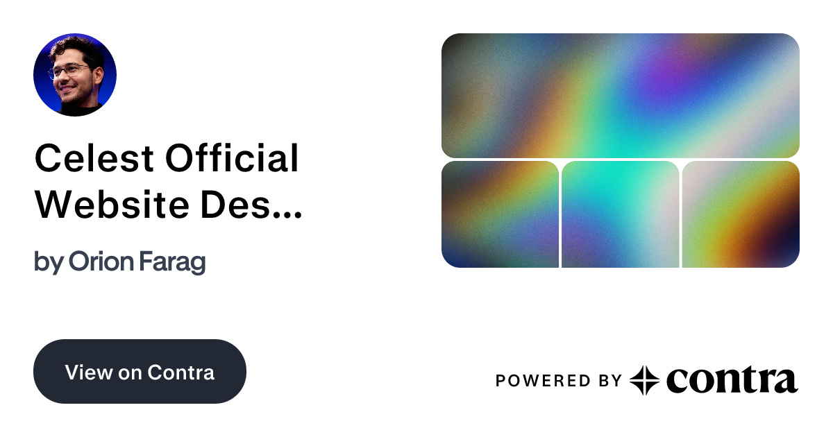 Celest Official Website Design and Development by Orion Farag